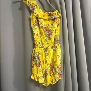 Body Central Yellow Floral Romper